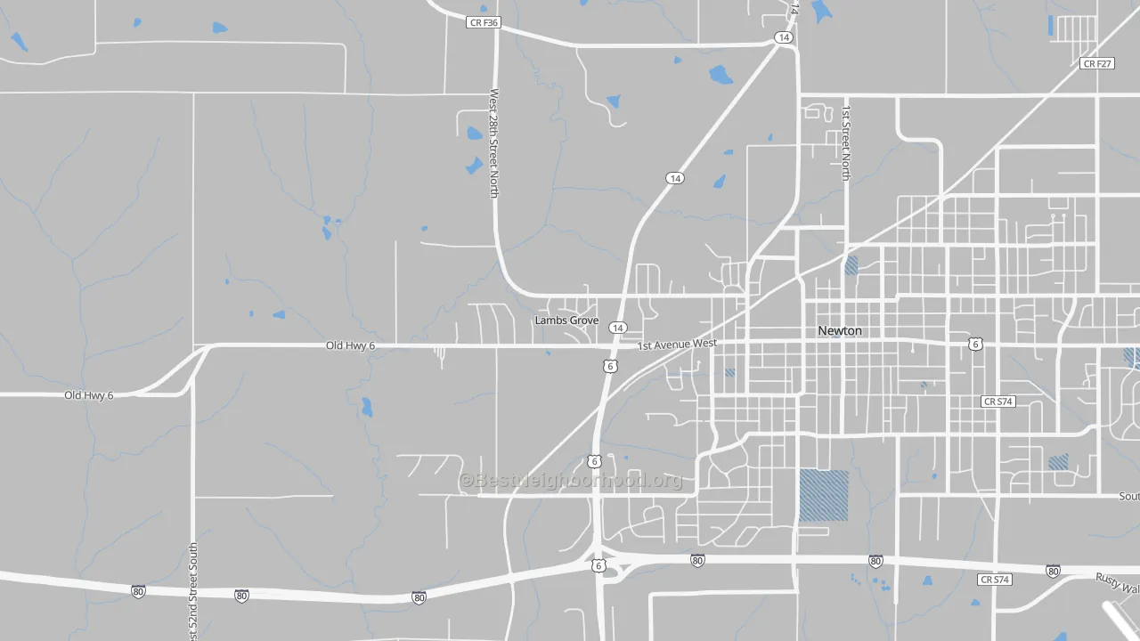 Transit Grade map of Lambs Grove, IA