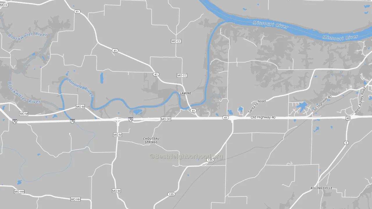 Transit Grade map of Lamine, MO