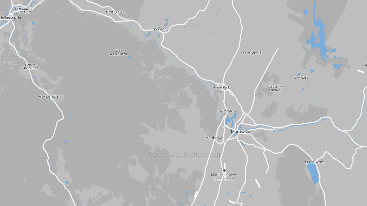 Transit Grade map of Lamoille County, VT