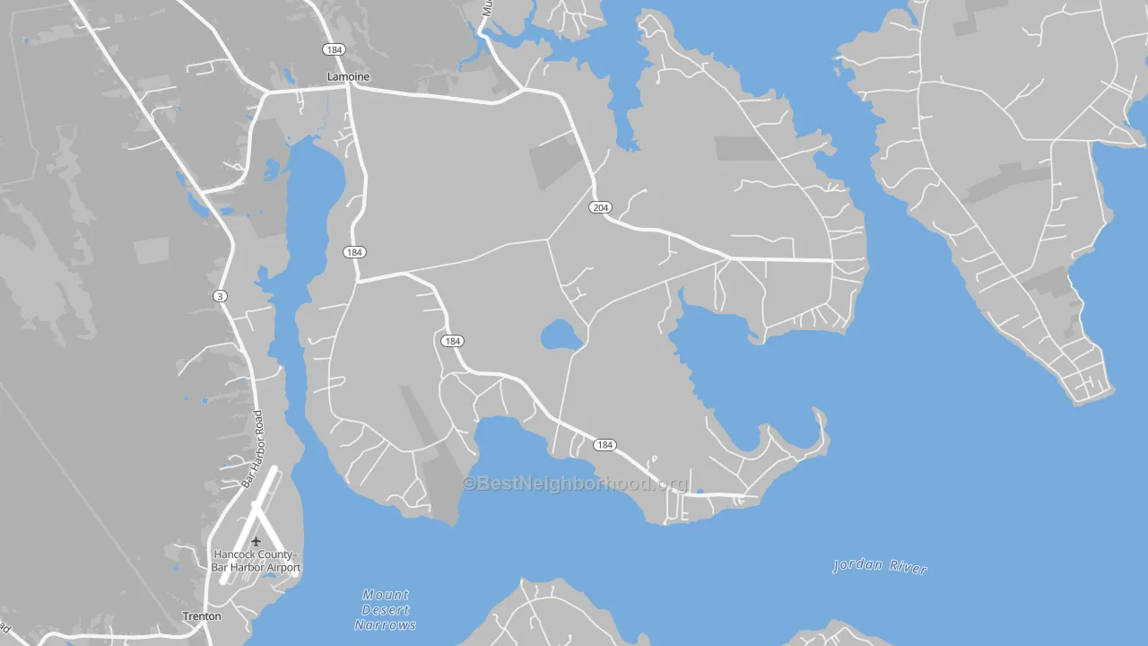 Transit Grade map of Lamoine, ME