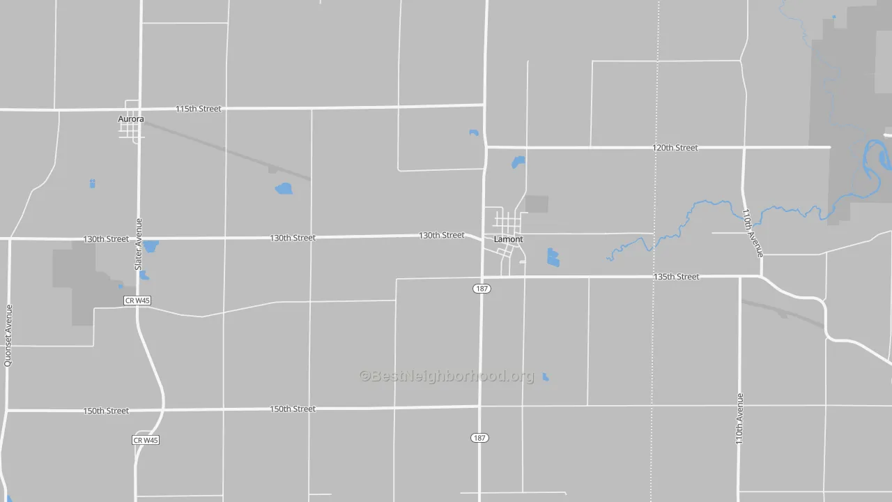 Transit Grade map of Lamont, IA