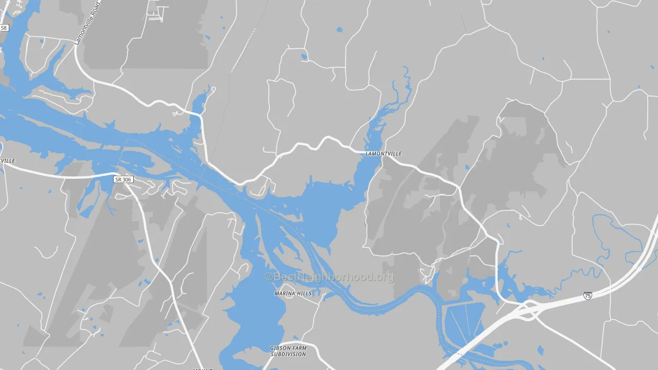 Transit Grade map of Lamontville, TN