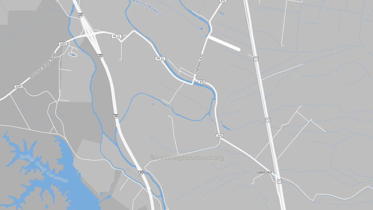 Transit Grade map of Lamourie, LA