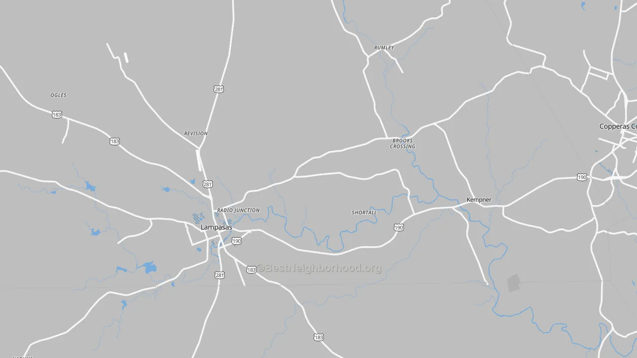 Transit Grade map of Lampasas County, TX