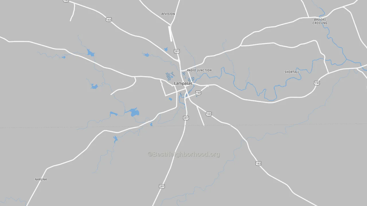 Transit Grade map of Lampasas, TX