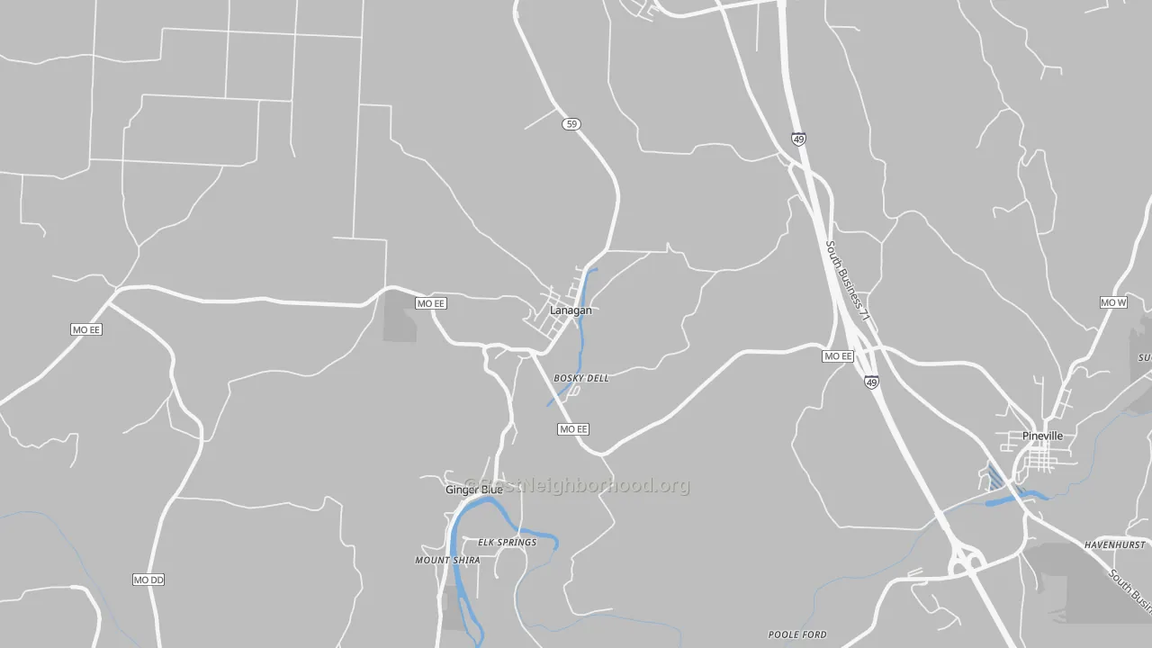 Transit Grade map of Lanagan, MO
