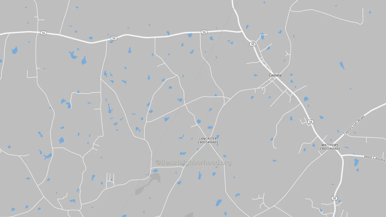 Transit Grade map of Lancaster Crossroads, NC