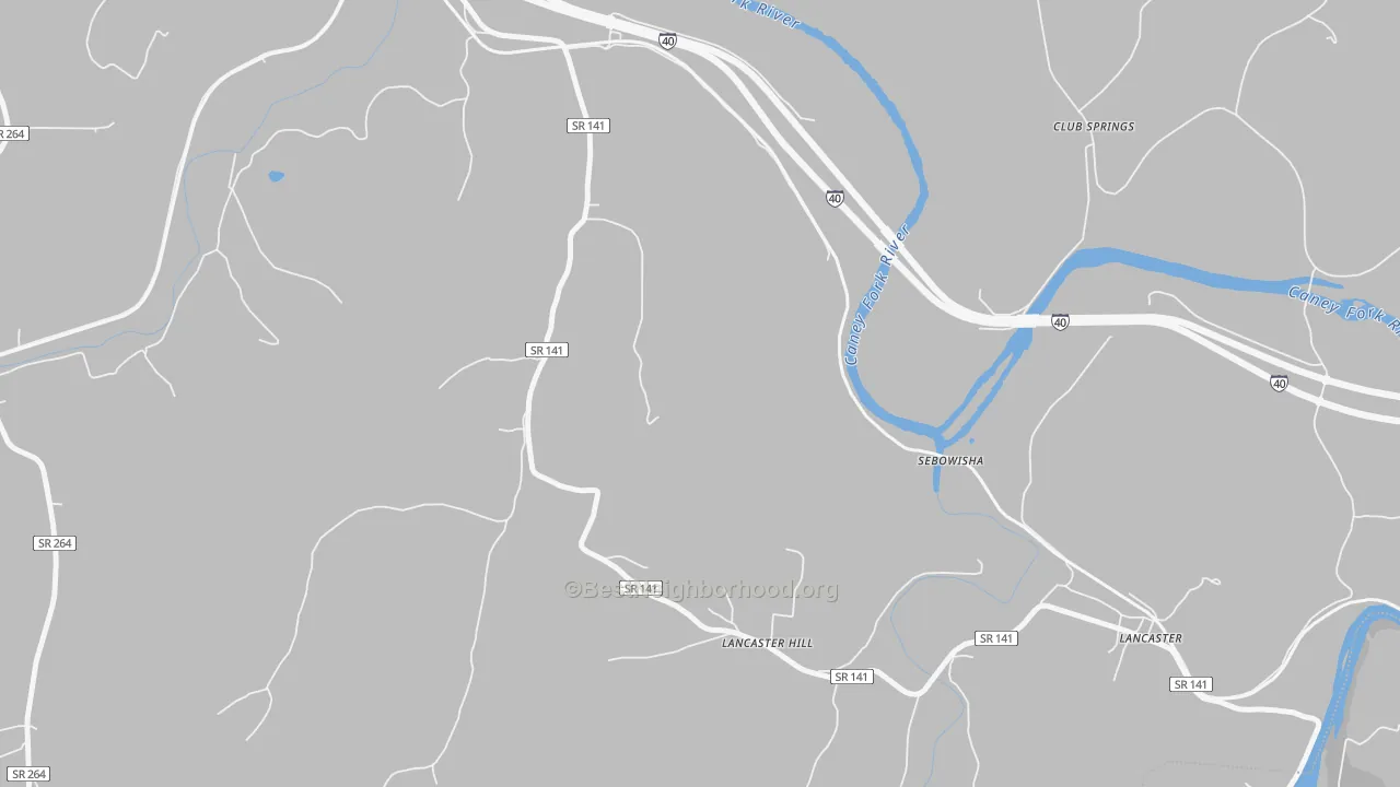 Transit Grade map of Lancaster Hill, TN
