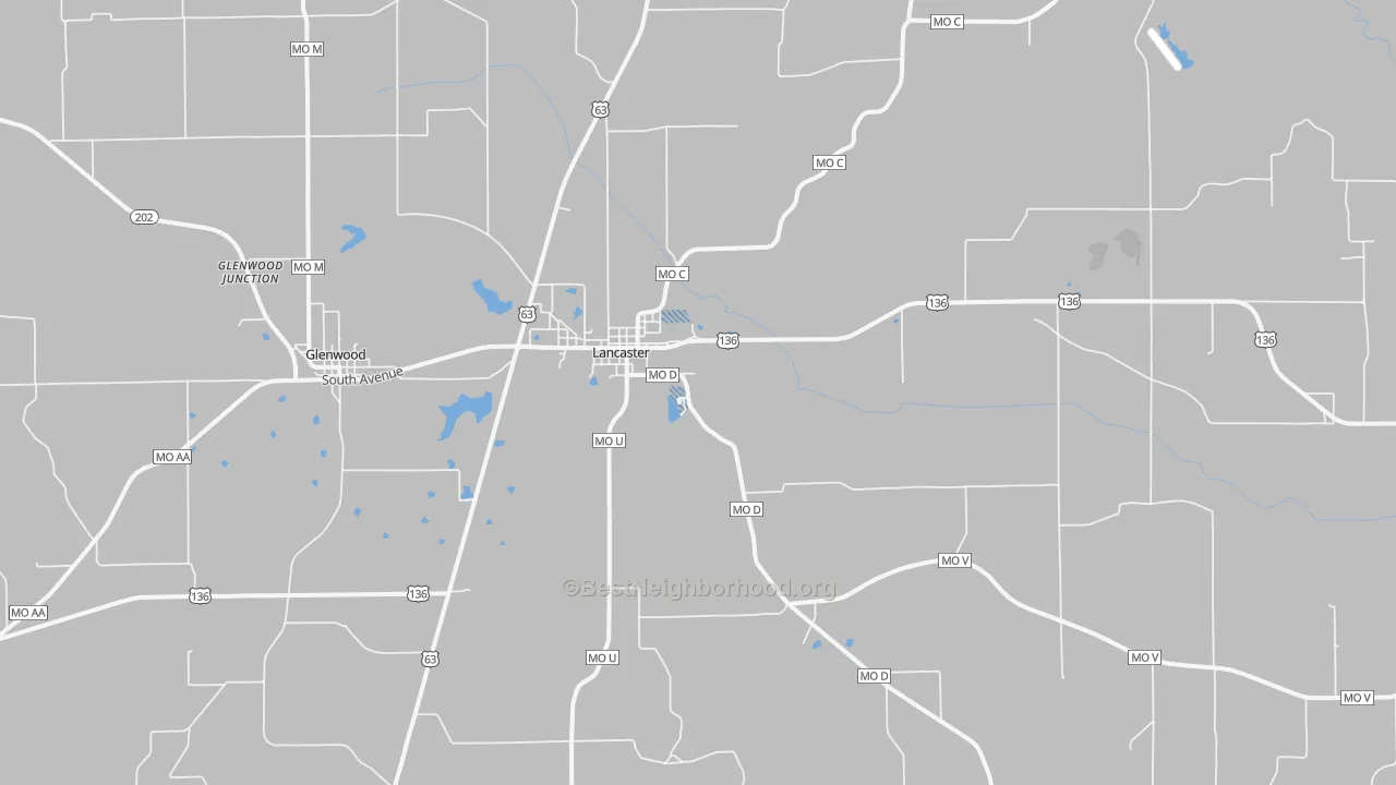 Transit Grade map of Lancaster, MO