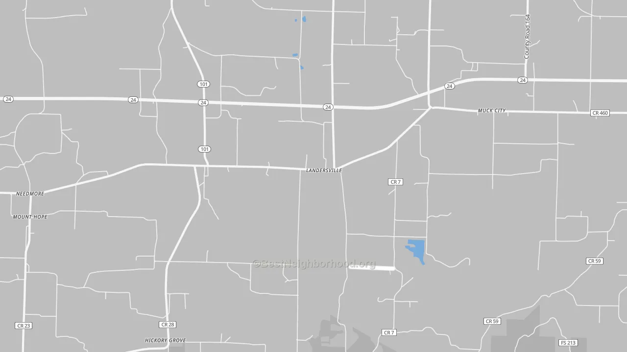 Transit Grade map of Landersville, AL