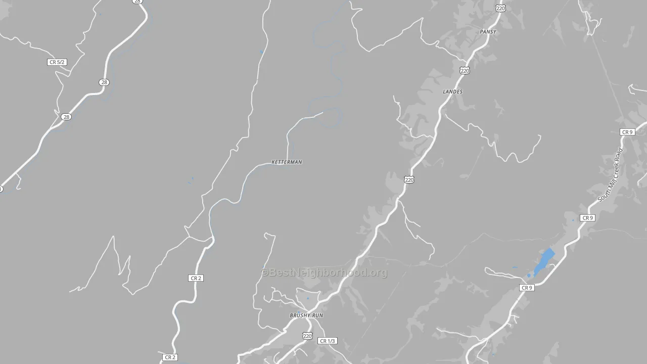 Transit Grade map of Landes, WV