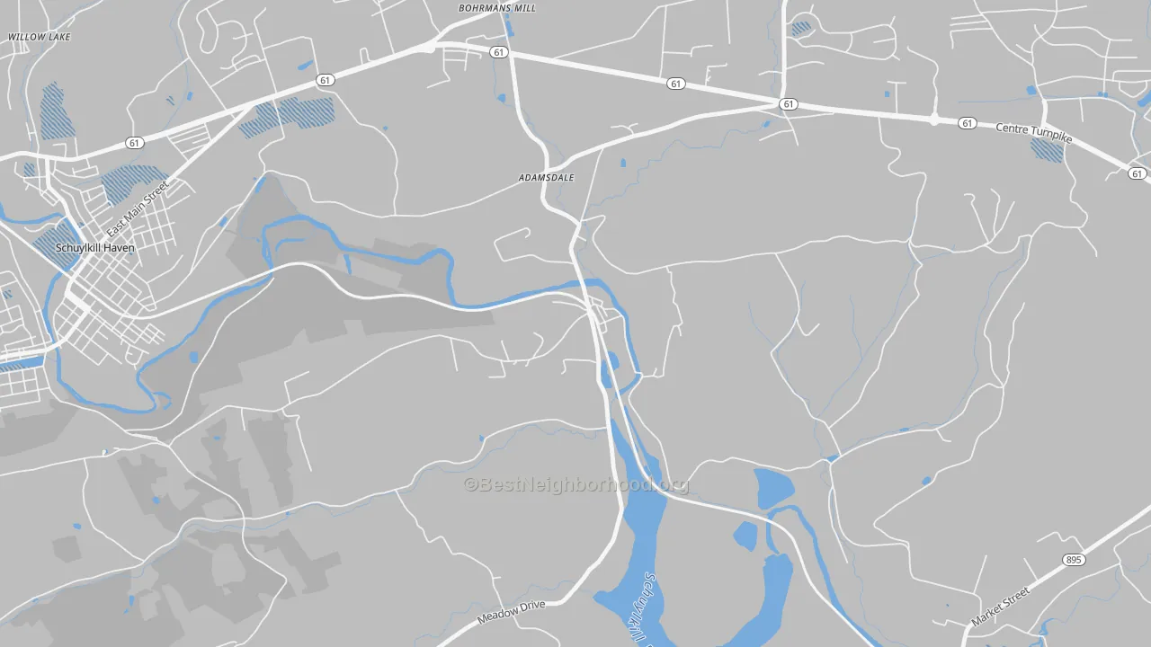 Transit Grade map of Landingville, PA