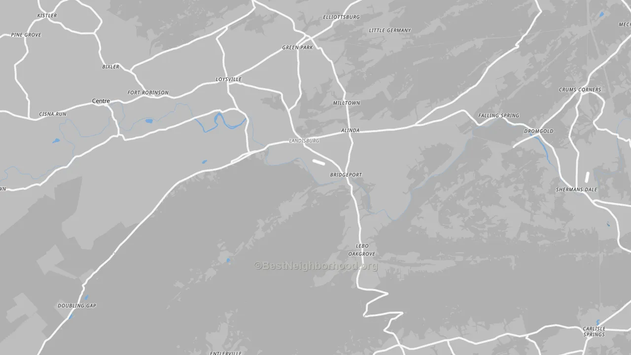 Transit Grade map of Landisburg, PA