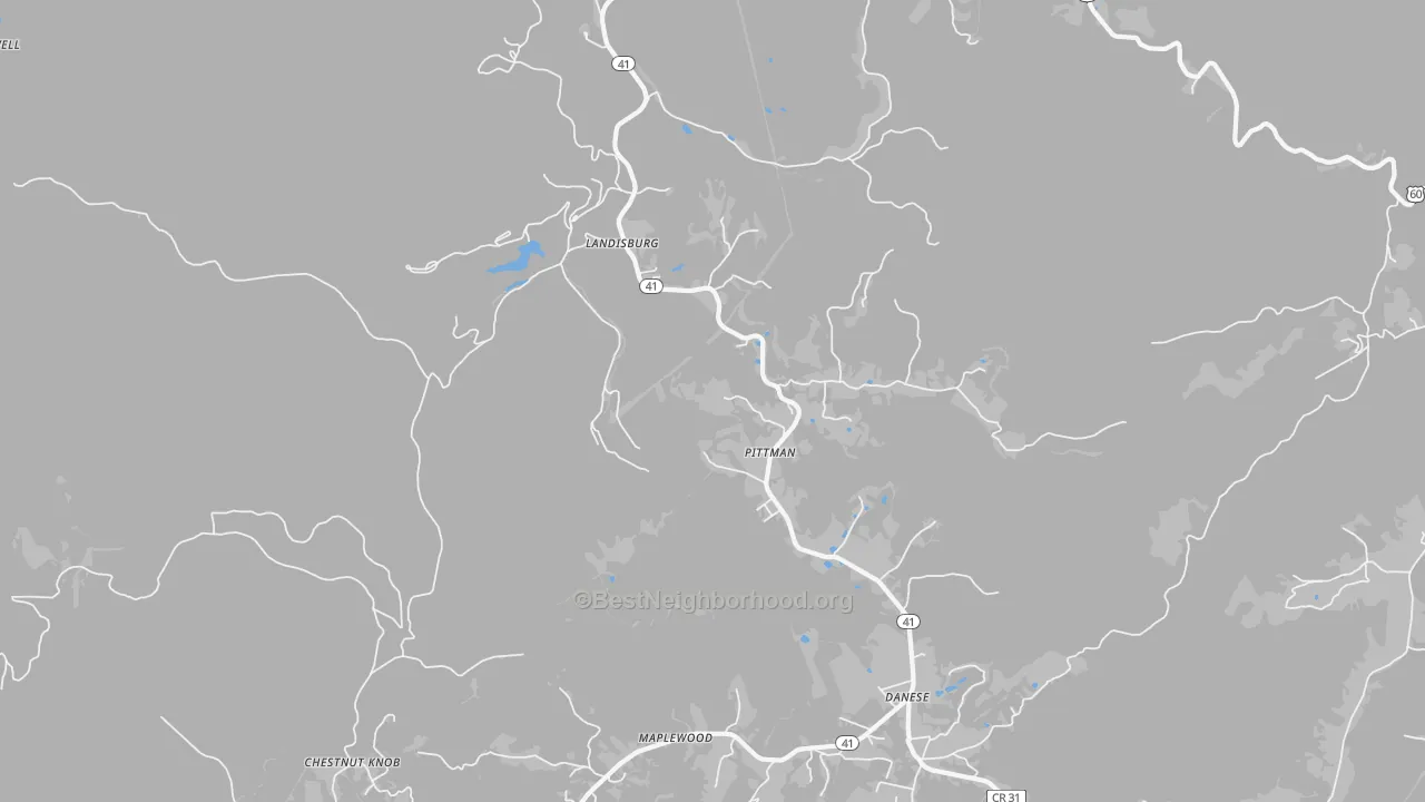 Transit Grade map of Landisburg, WV