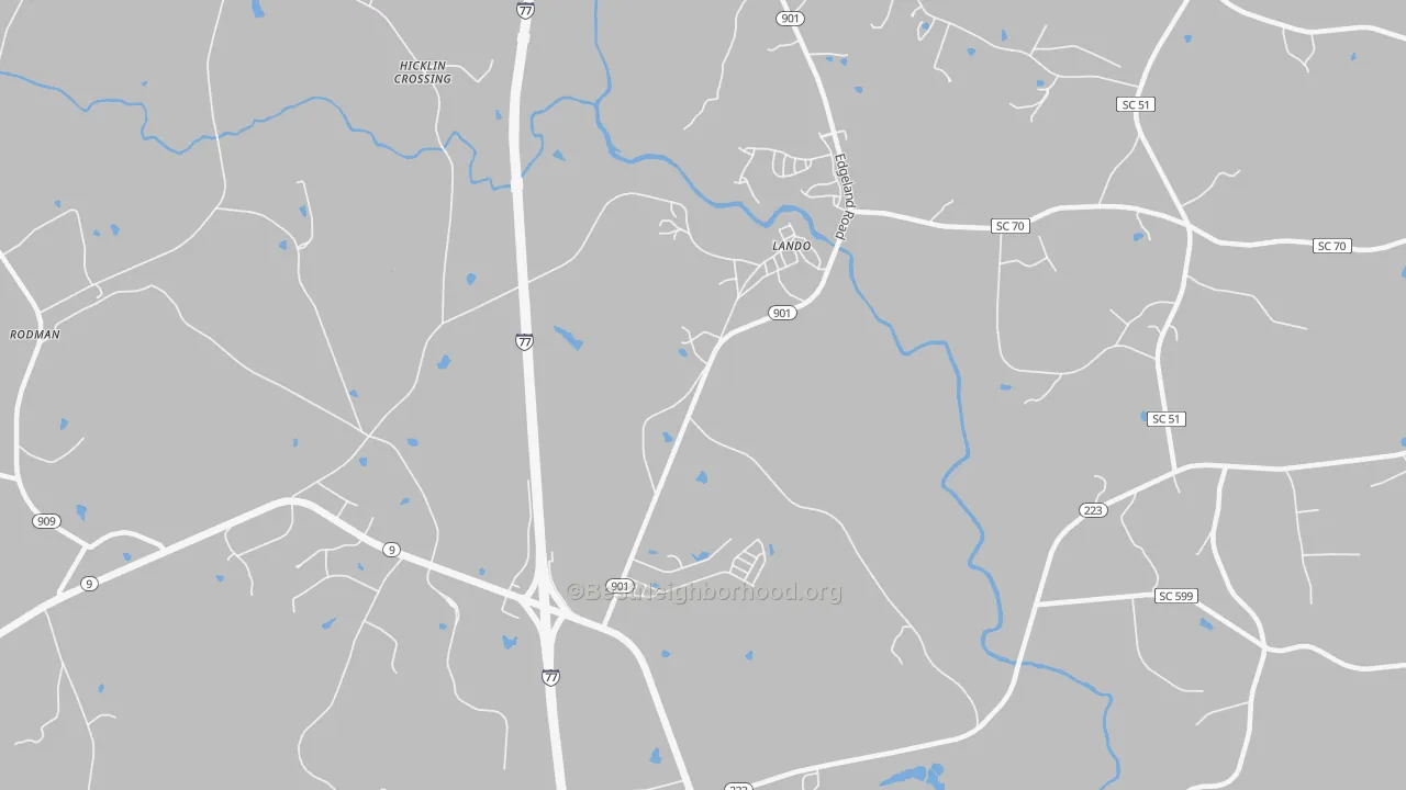 Transit Grade map of Lando, SC