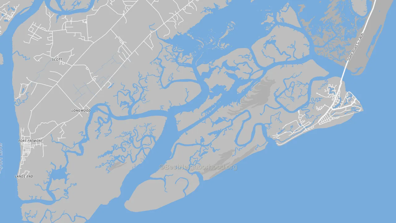 Transit Grade map of Lands End, SC