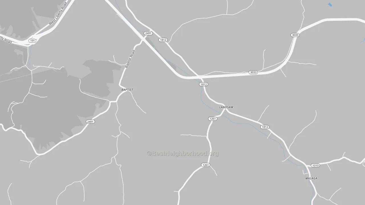 Transit Grade map of Landsaw, KY