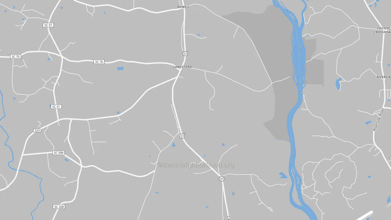 Transit Grade map of Landsford, SC