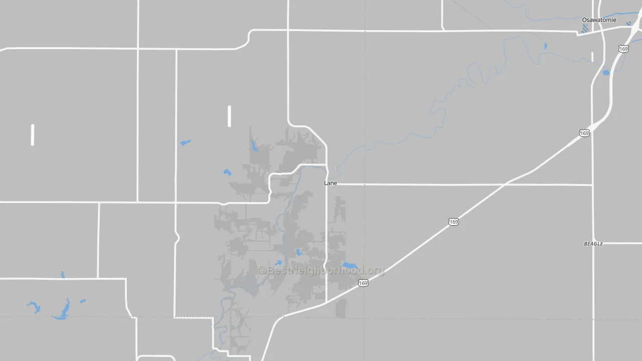 Transit Grade map of Lane, KS