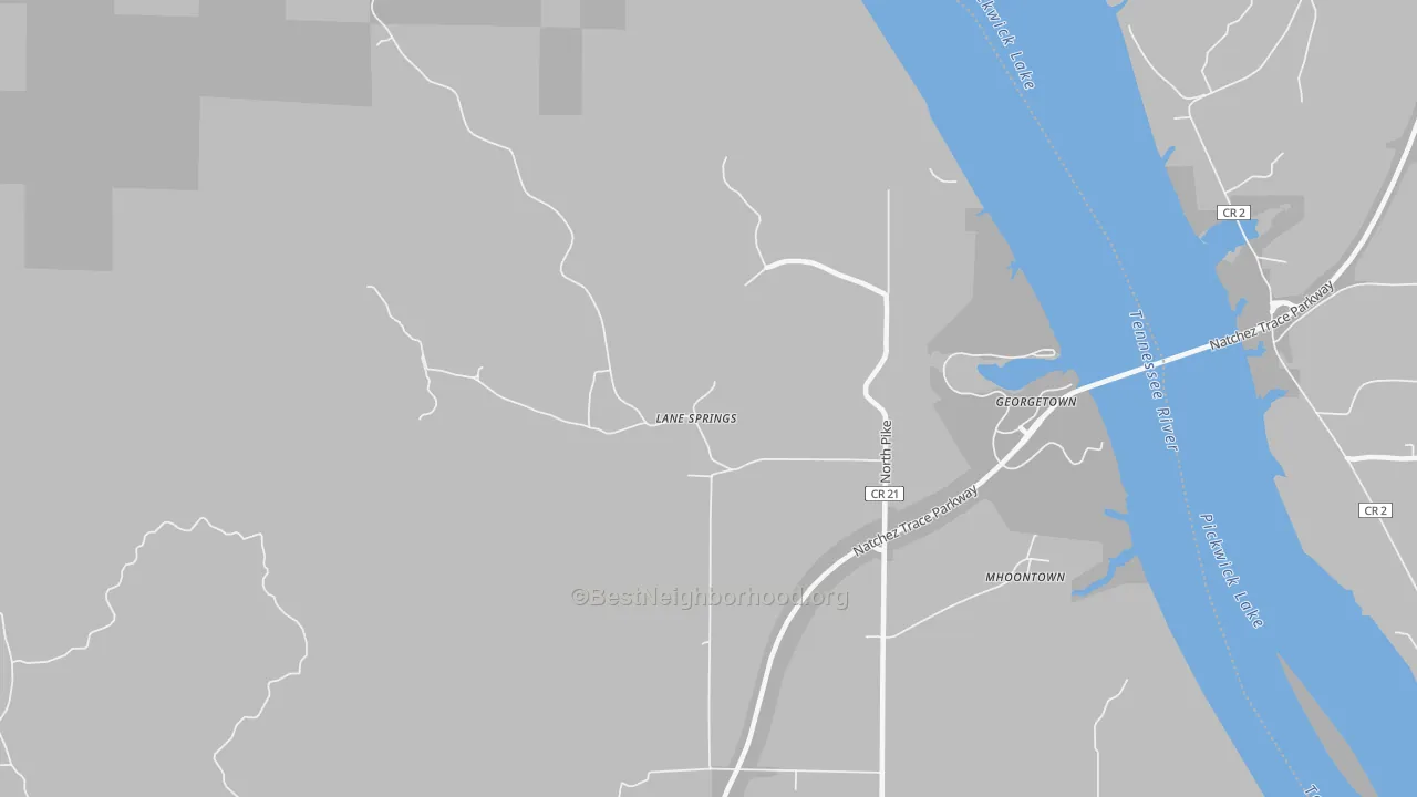 Transit Grade map of Lane Springs, AL