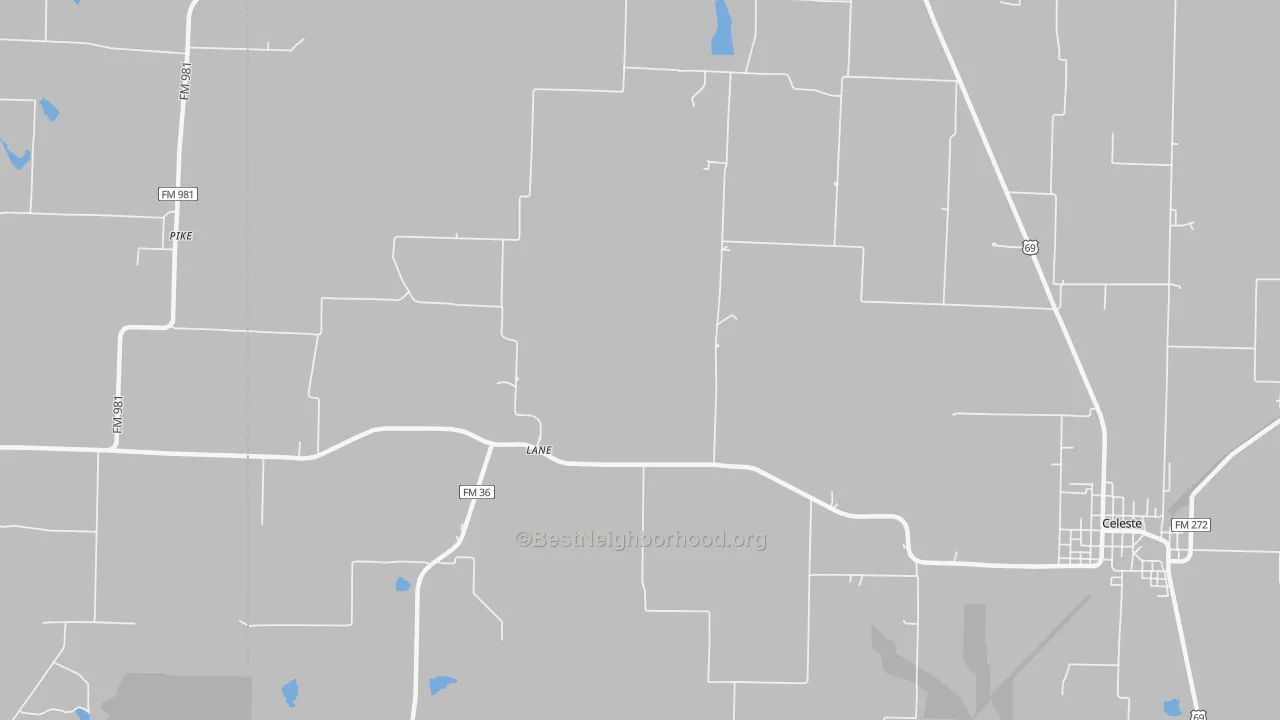 Transit Grade map of Lane, TX
