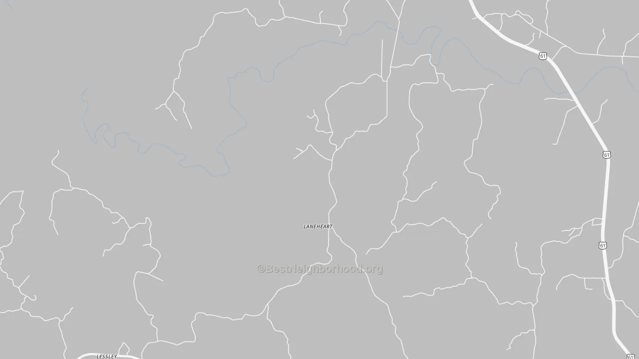 Transit Grade map of Laneheart, MS