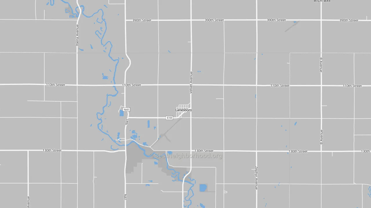 Transit Grade map of Lanesboro, IA