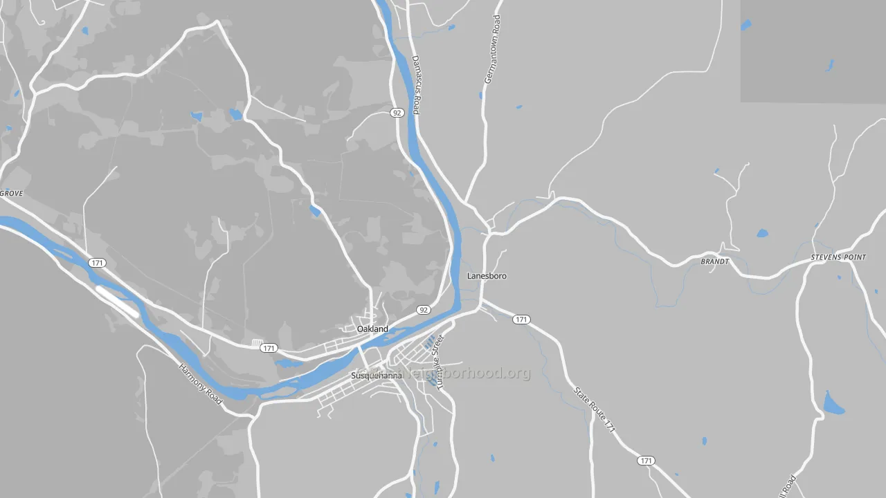 Transit Grade map of Lanesboro, PA