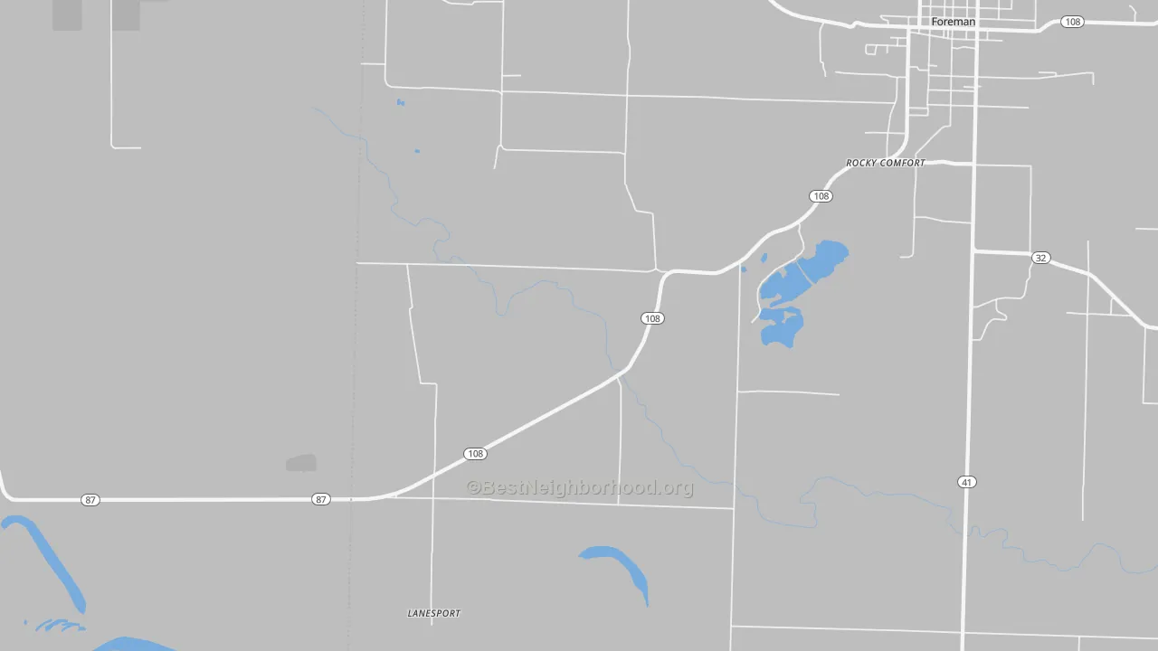 Transit Grade map of Lanesport, AR