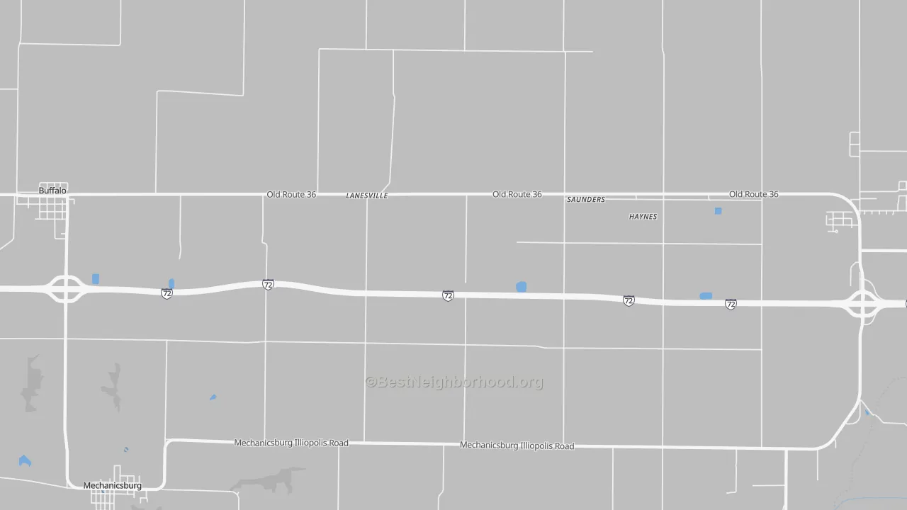 Transit Grade map of Lanesville, IL