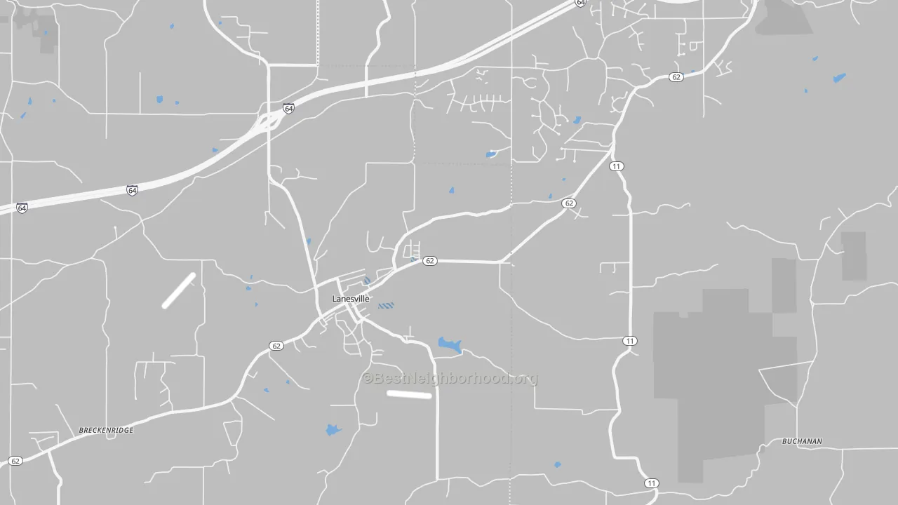 Transit Grade map of Lanesville, IN