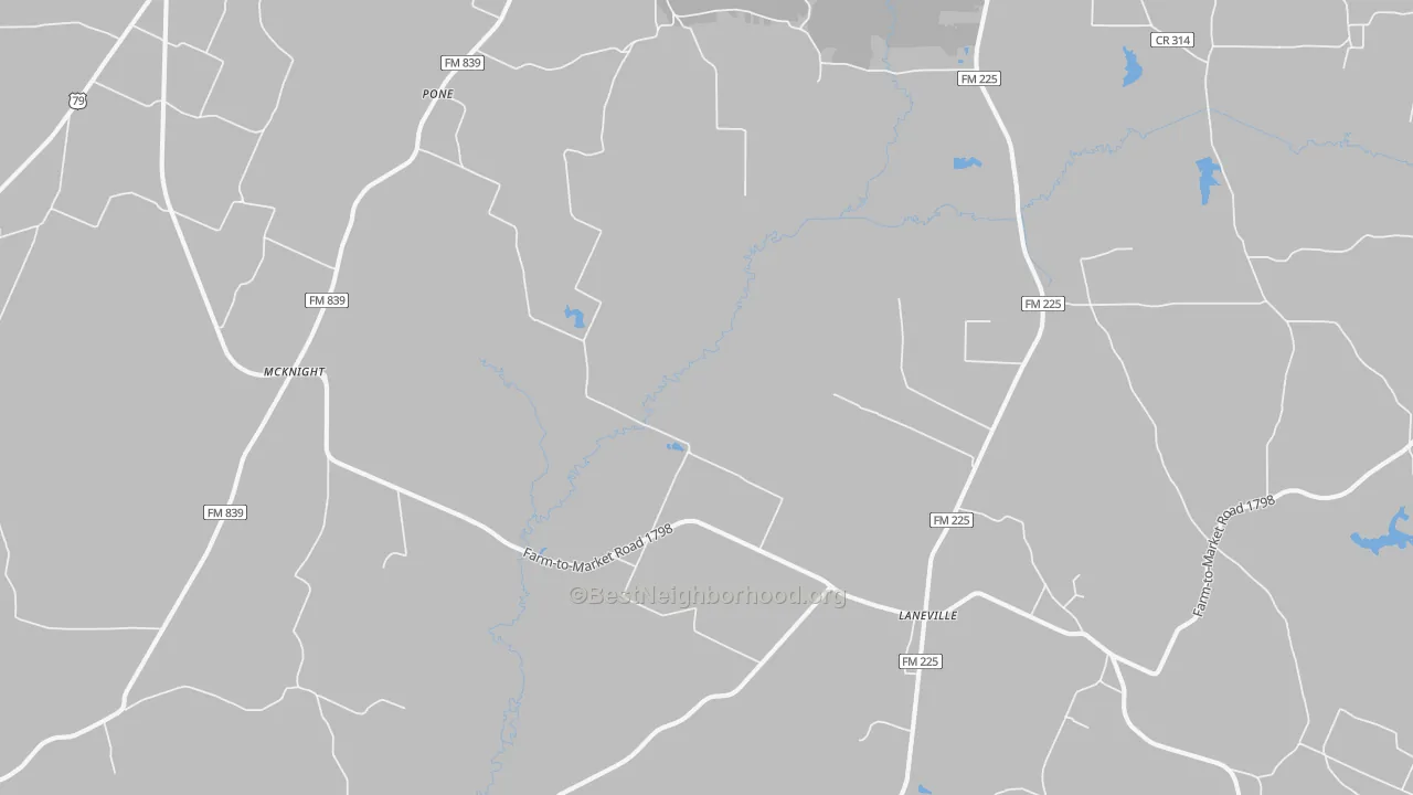 Transit Grade map of Laneville, TX