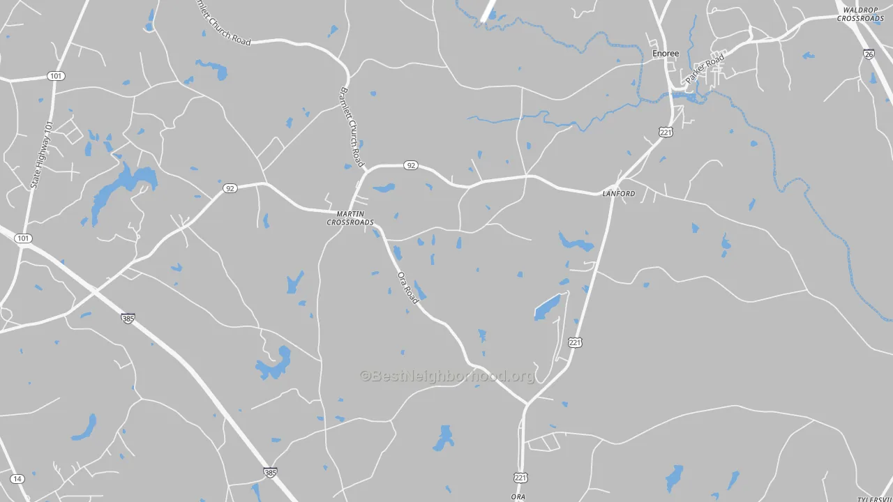 Transit Grade map of Lanford, SC