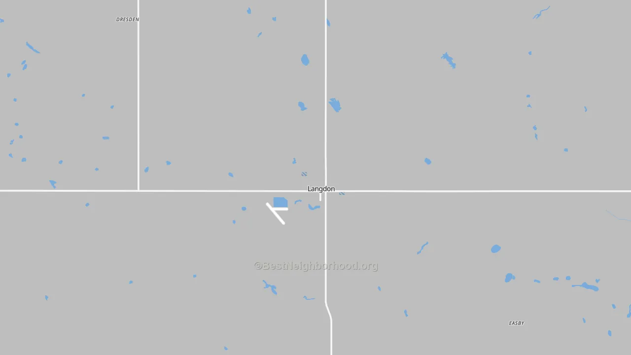 Transit Grade map of Langdon, ND