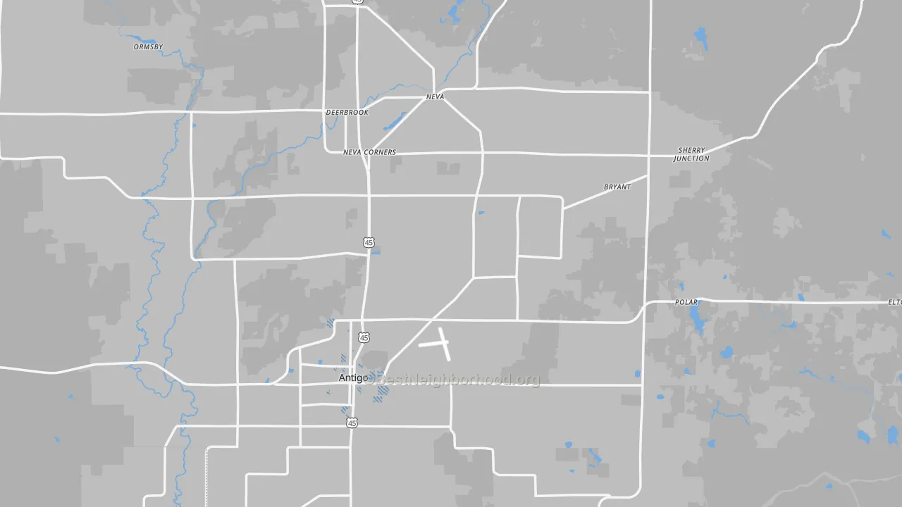 Transit Grade map of Langlade County, WI