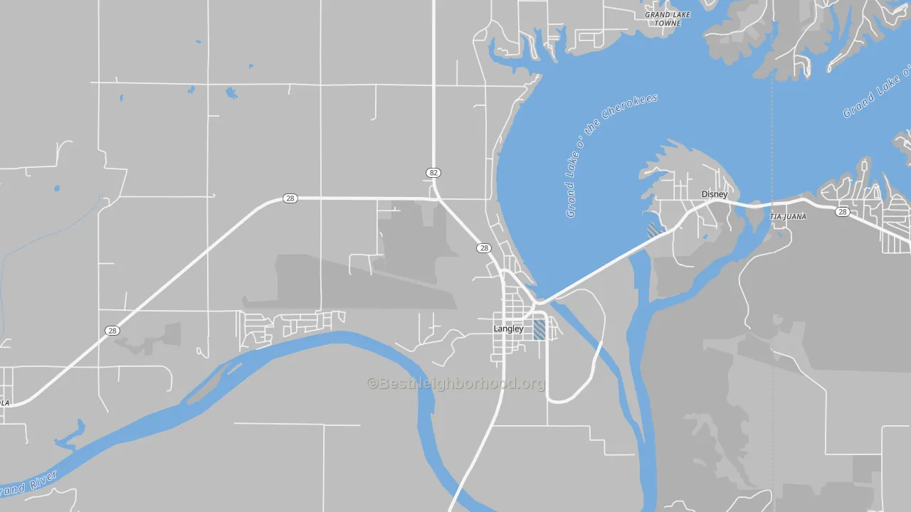 Transit Grade map of Langley, OK