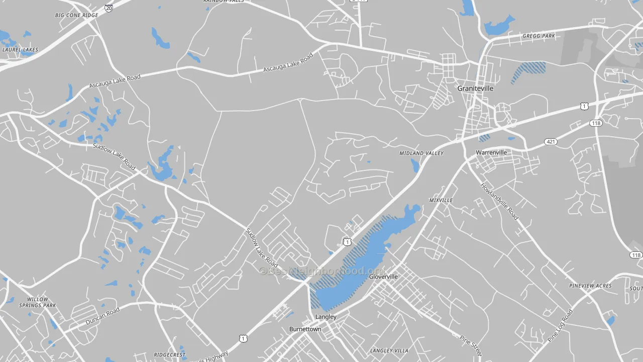 Transit Grade map of Langley, SC