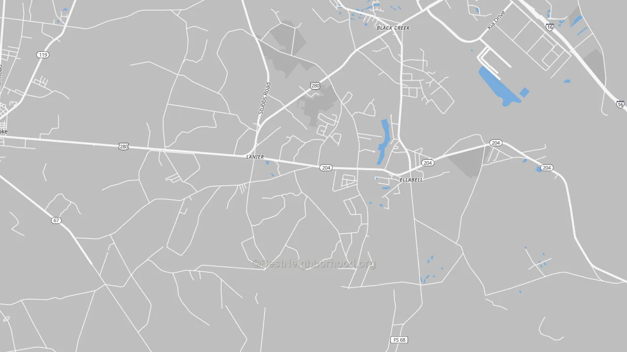 Transit Grade map of Lanier, GA