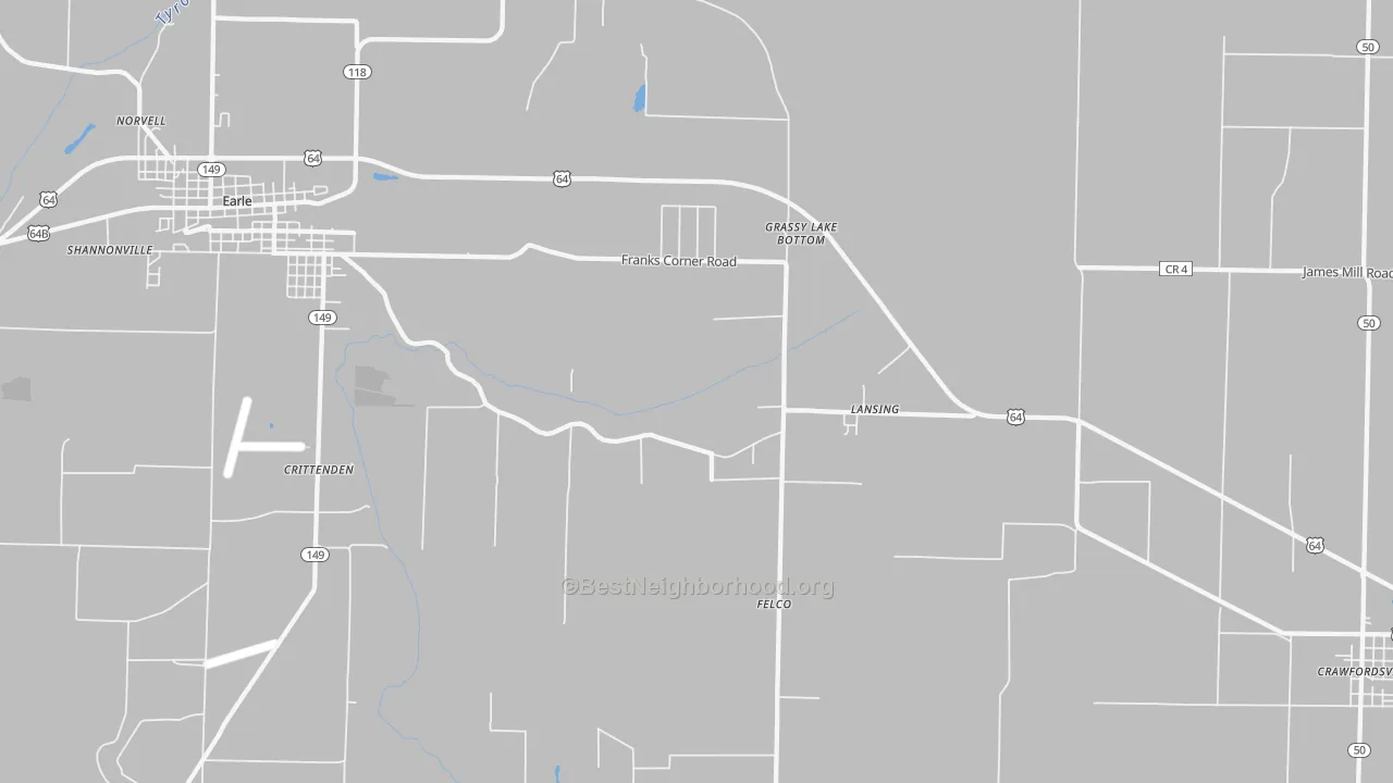 Transit Grade map of Lansing, AR