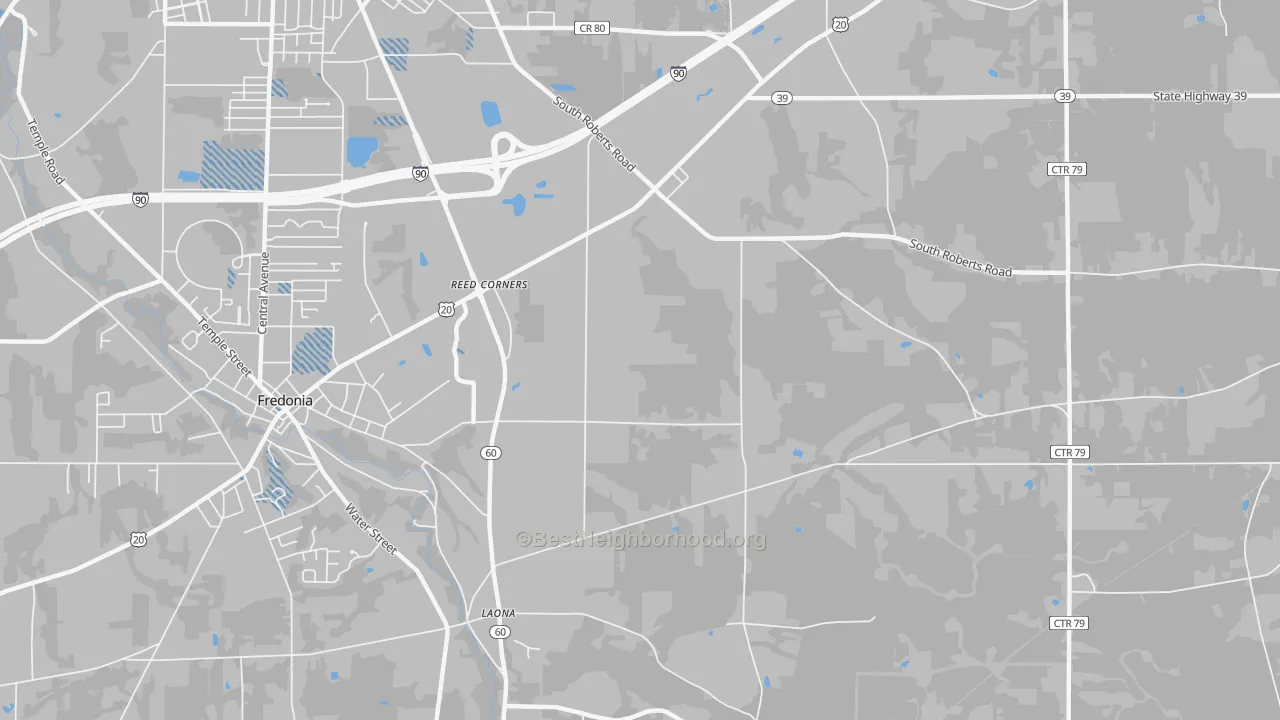 Transit Grade map of Laona, NY