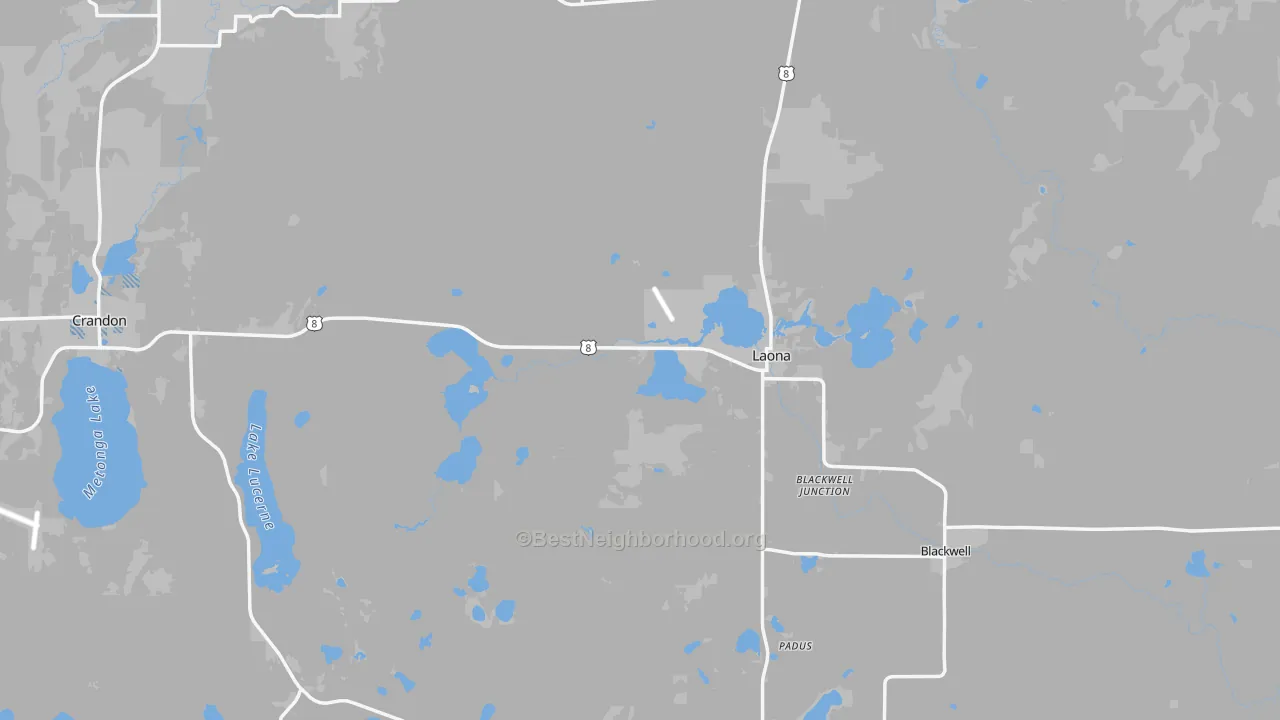 Transit Grade map of Laona, WI