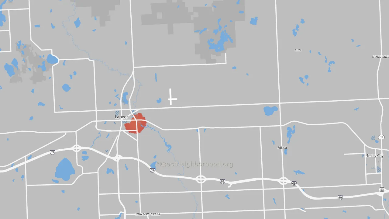 Transit Grade map of Lapeer County, MI
