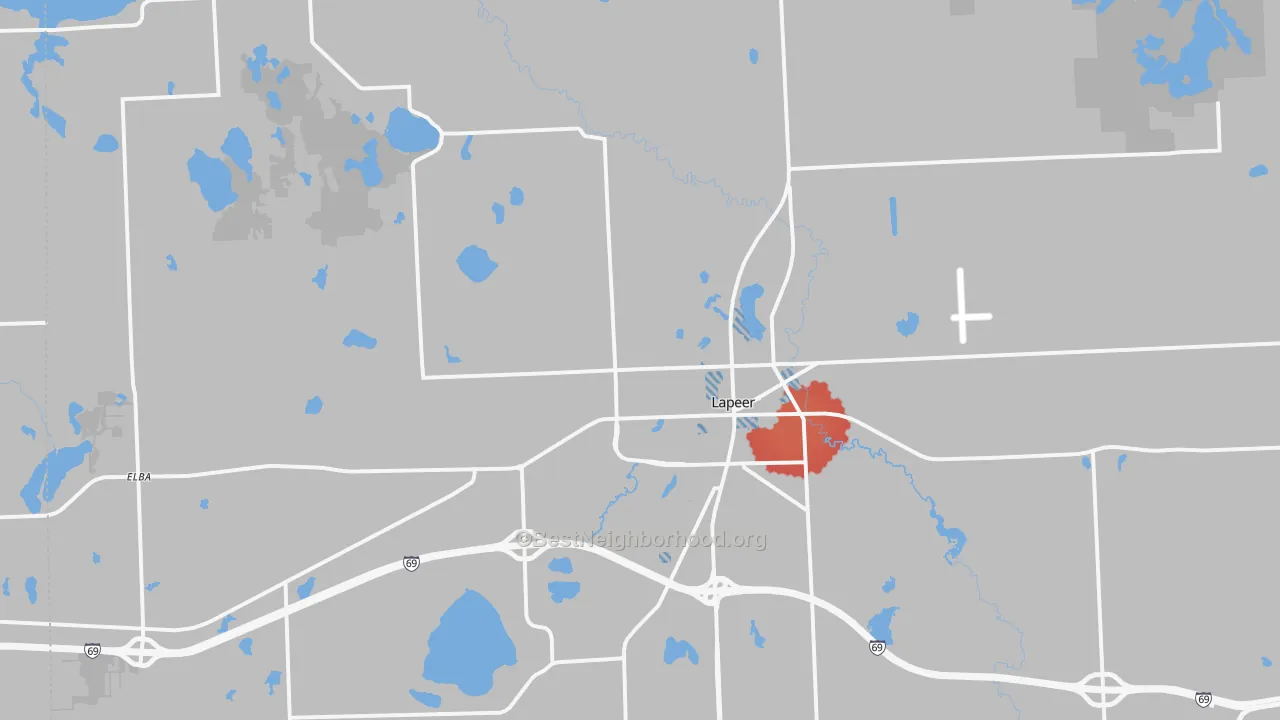 Transit Grade map of Lapeer, MI