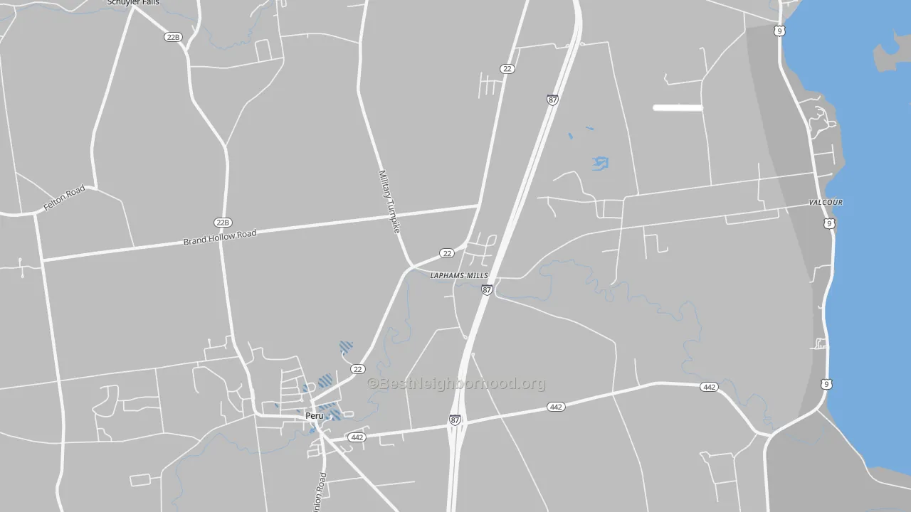 Transit Grade map of Laphams Mills, NY