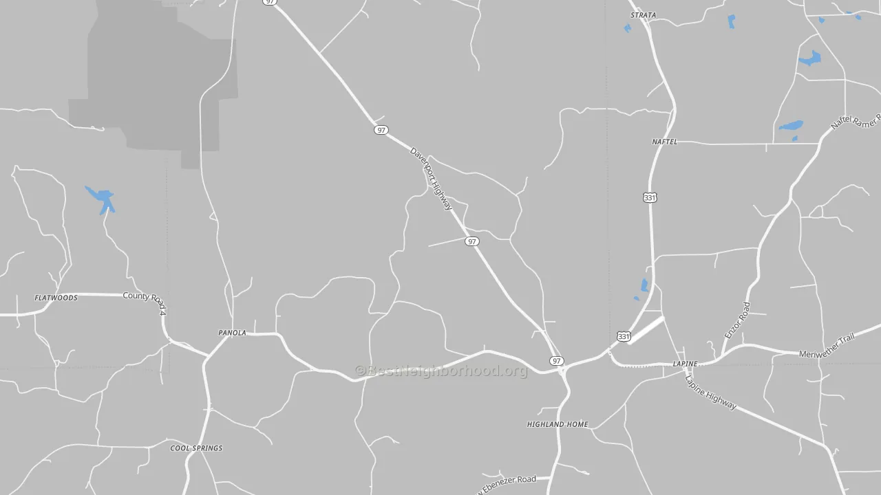 Transit Grade map of Lapine, AL
