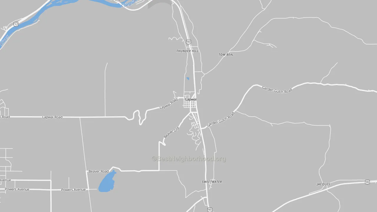 Transit Grade map of Lapwai, ID