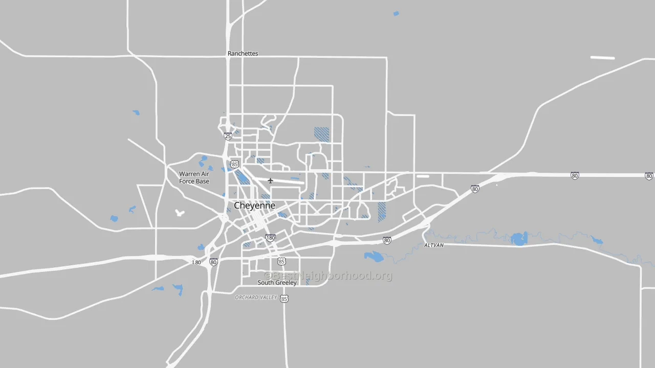 Transit Grade map of Laramie County, WY