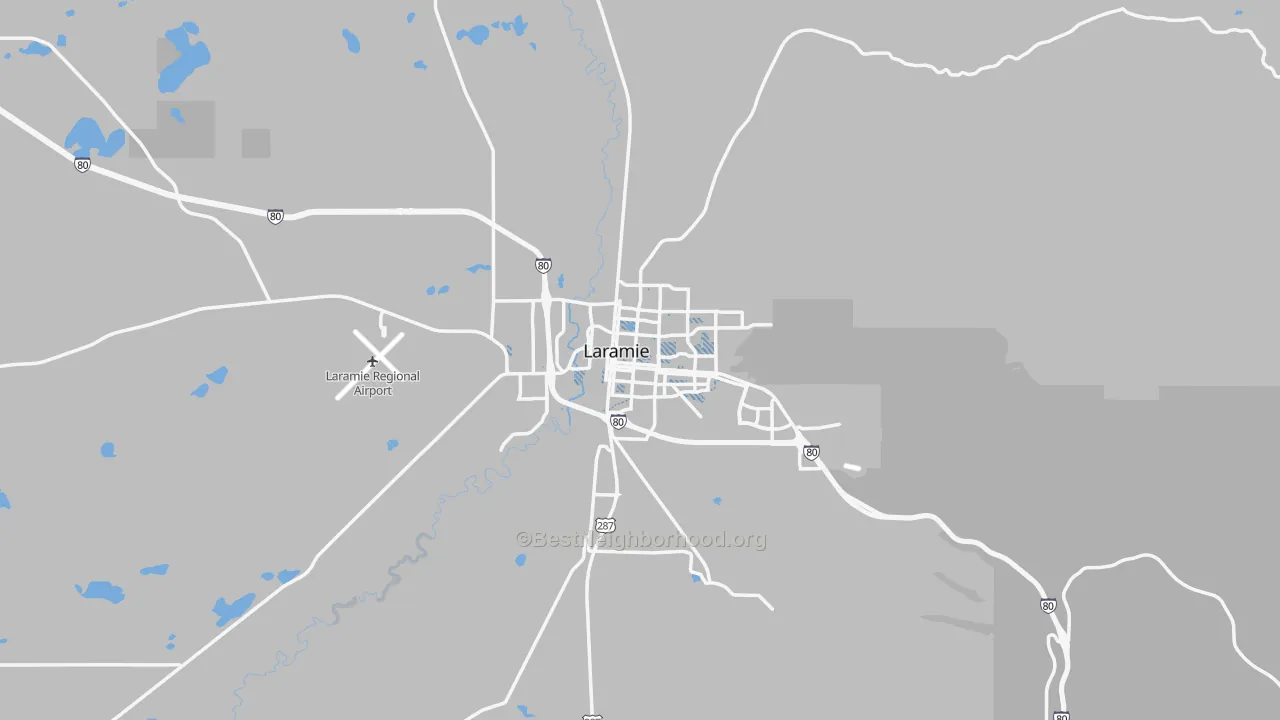 Transit Grade map of Laramie, WY