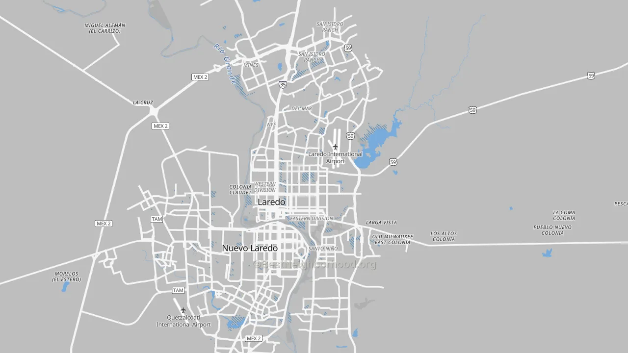 Transit Grade map of Laredo, TX