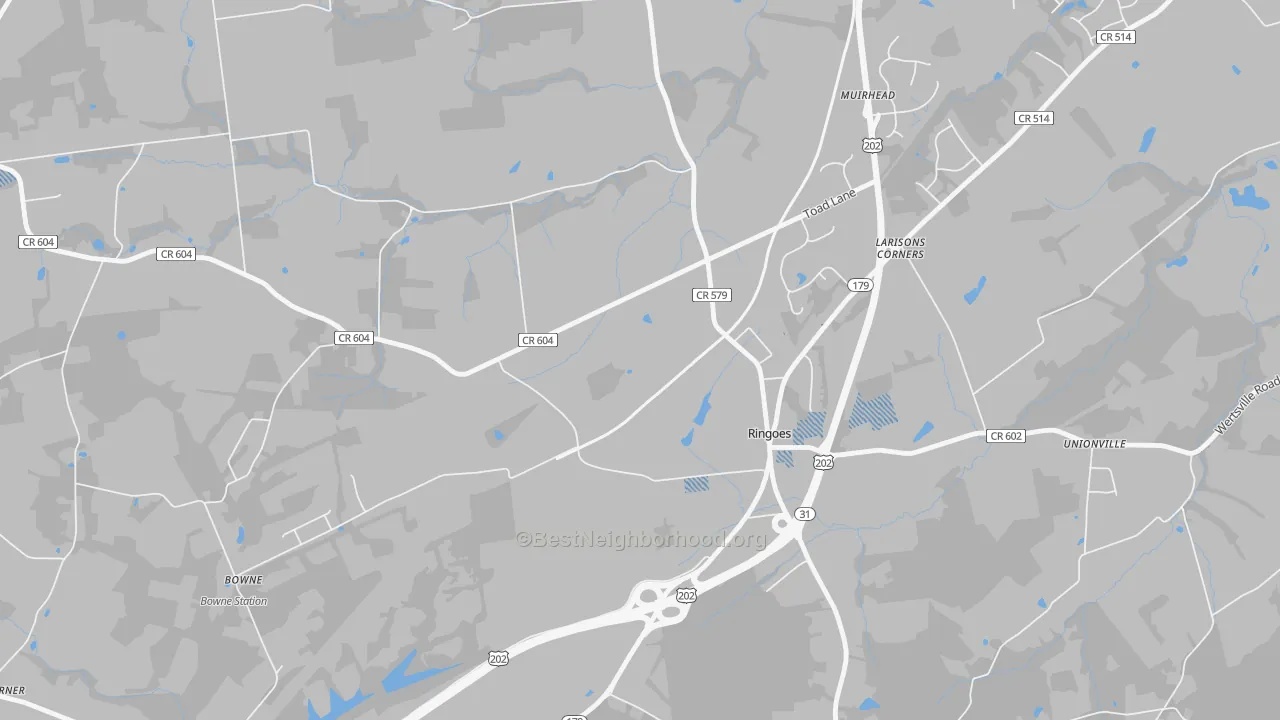Transit Grade map of Larisons Corner, NJ